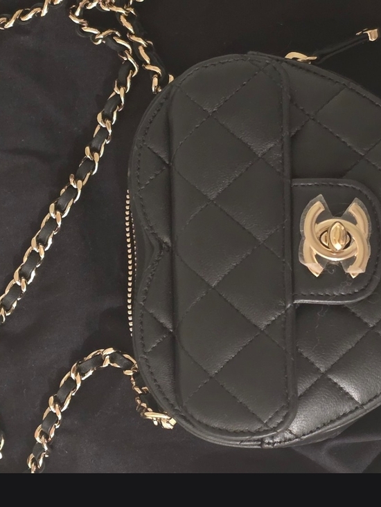 CHANEL Handbags - CHANEL Black Quilted Lambskin Crossbody Clutchwith Gold Hardware